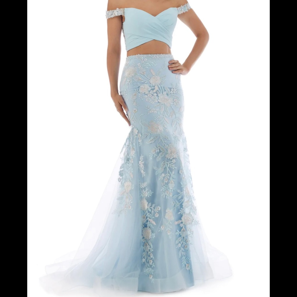 Morrell Maxie two piece dress .ICE BLUE